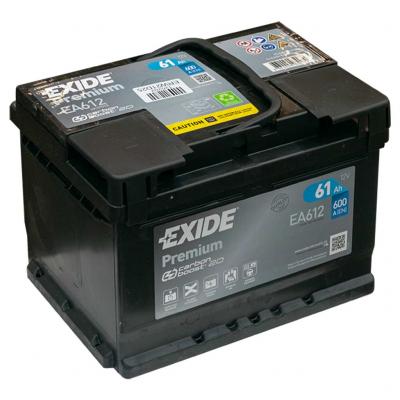 Exide Premium EA612 akkumultor, 12V 61Ah 600A J+ EU, alacsony