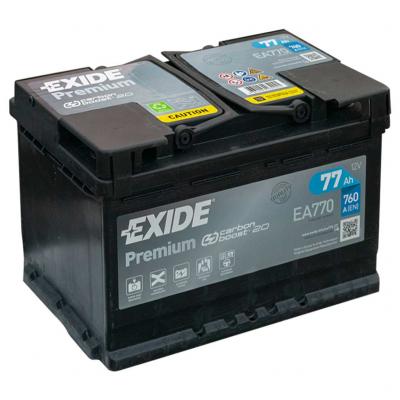 Exide Premium EA770 akkumulátor, 12V 77Ah 760A J+ EU, magas