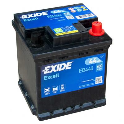 Exide Excell EB440 akkumulátor, 12V 44Ah 400A J+ EU Punto