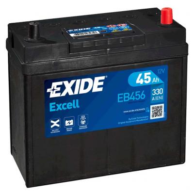 Exide Excell EB456 akkumultor, 12V 45Ah 300A J+, japn
