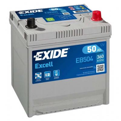 Exide Excell EB504 akkumultor, 12V 50Ah 360A J+, japn Aut akkumultor, 12V alkatrsz vsrls, rak