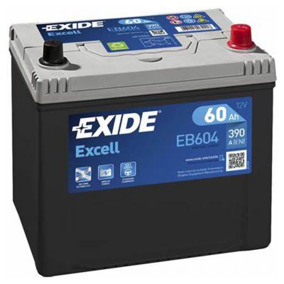 Exide Excell EB604 akkumultor, 12V 60Ah 480A J+,  japn EXIDE