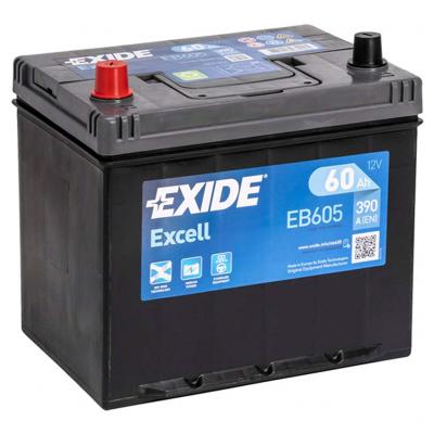 Exide Excell EB605 akkumultor, 12V 60Ah 480A B+, japn EXIDE