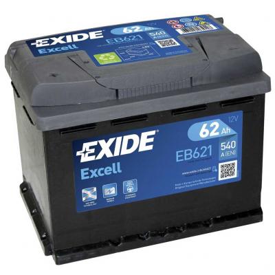 Exide Excell EB621 akkumultor, 12V 62Ah 540A B+ EU, magas EXIDE