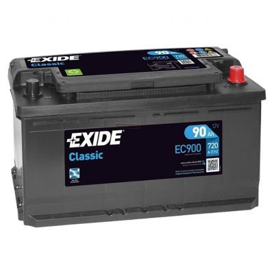 Exide Classic EC900 akkumultor, 12V 90Ah 720A J+ EU, magas