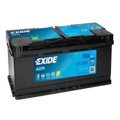 Exide Start-Stop AGM EK1060 akkumultor, 12V 106Ah 950A J+ EU, magas EXIDE