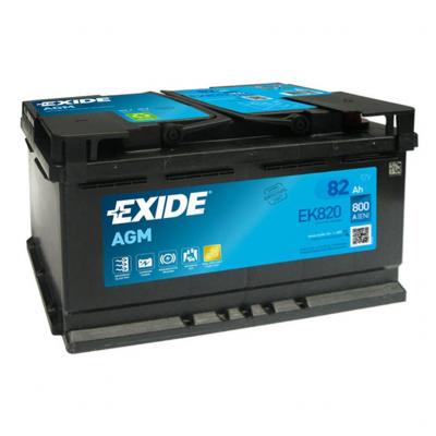 Exide Start-Stop AGM EK820 akkumultor, 12V 82Ah 800A J+ EU, magas