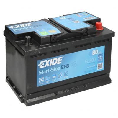 Exide Start-Stop EFB EL800 akkumultor, 12V 80Ah 800A J+ EU, magas