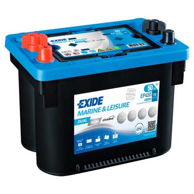 Exide Dual Marine AGM EP450 akkumultor, 12V 50Ah 750A B+ EXIDE