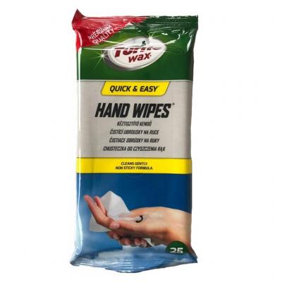 Turtle Wax Hand Wipes, kztisztt kend, nedves trlkend, 25db