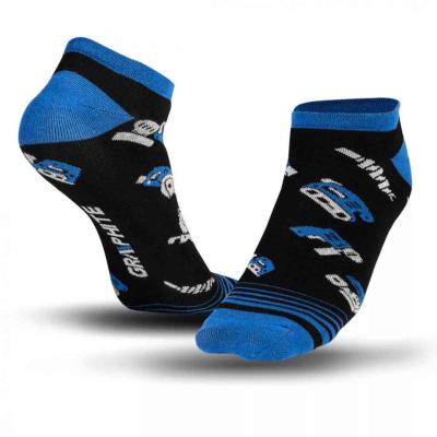 Munkazokni, r�vid, 80% pamut, szersz�m mint�s, k�k/fekete 43-46