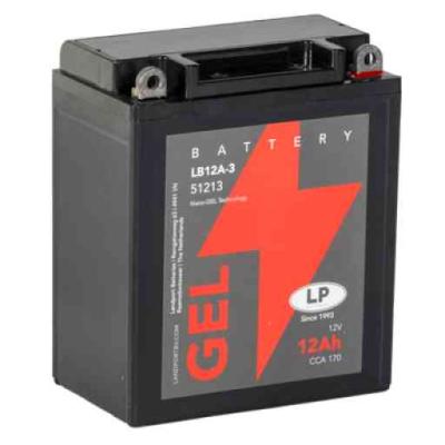 Landport GEL-LB12A-3 motorakkumul�tor, zsel�s, z�rt, 12V 12Ah, 170A LANDPORT