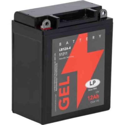 Landport GEL-LB12A-4 motorakkumul�tor, zsel�s, z�rt, 12V 12Ah, 170A LANDPORT