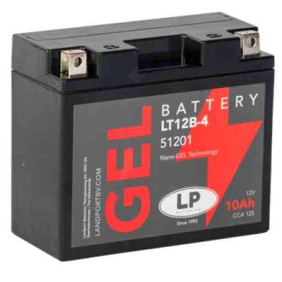 Landport GEL-LT12B-4 motorakkumul�tor, zsel�s, z�rt, 12V 10Ah, 125A LANDPORT