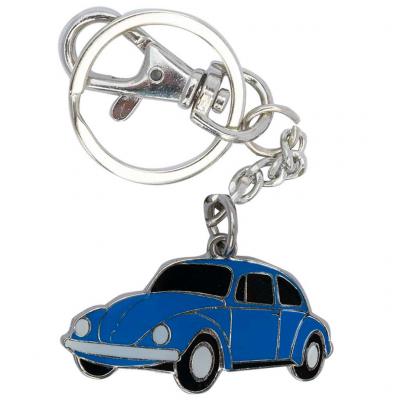 Retro kulcstartó, Volkswagen VW Bogár, kék HUN