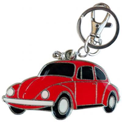 Retro kulcstartó, Volkswagen VW Bogár, piros HUN