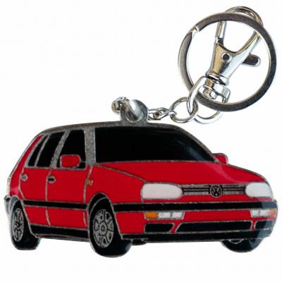 Retro kulcstartó, Volkswagen VW Golf III, piros HUN