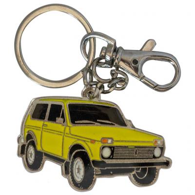 Retro kulcstartó, Lada Niva, 2121, sárga HUN