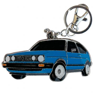 Retro kulcstartó, VW Golf II, kék HUN