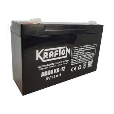 Krafton K6-12 zsels sznetmentes akkumultor, 6V 12Ah Aut akkumultor, 12V alkatrsz vsrls, rak