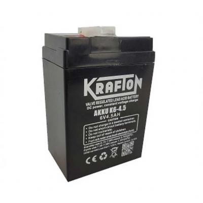 Krafton K6-4,5 zsels sznetmentes akkumultor, 6V 4.5Ah Aut akkumultor, 12V alkatrsz vsrls, rak
