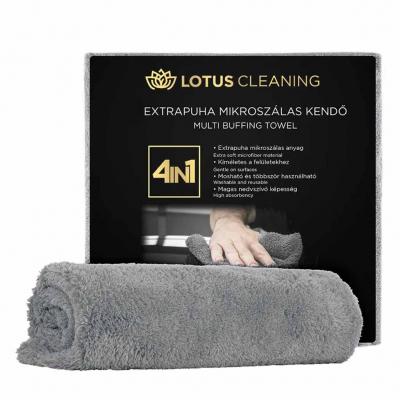 Lotus Cleaning sz�rke extra puha mikrosz�las kend� 400gsm, 40x40cm LOTUS CLEANING (LOTUSCLEANING)