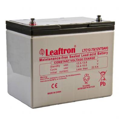 Leaftron LTC12-75 VLRA AGM zsels akkumultor  12V 75Ah LEAFTRON