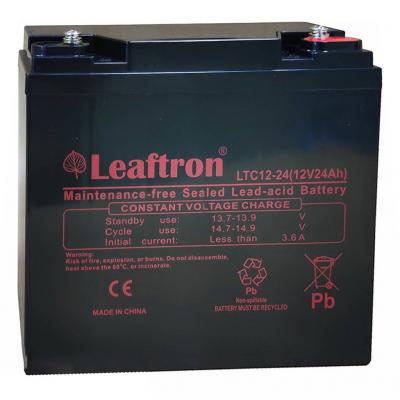 Leaftron VLRA GEL LTC1224 ciklikus, zsels akkumultor, elektromos kerkprhoz, 12V 24Ah LEAFTRON