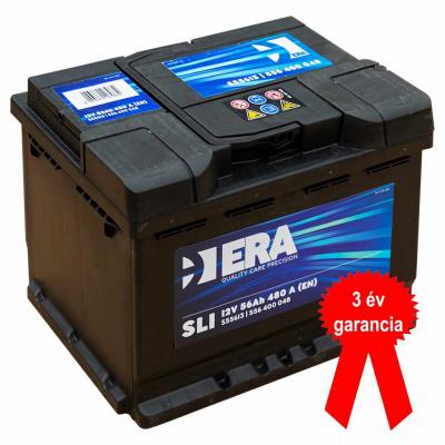 ERA SLI S55613 akkumultor, 12V 56Ah 480A J+ EU, magas, 3 v garancia! ERA