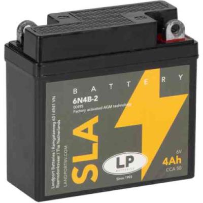 Landport SLA-6N4B-2 motorakkumul�tor, z�rt, 6V 4Ah, 50A