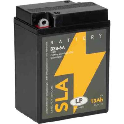 Landport SLA-B38-6A motorakkumul�tor, z�rt, 6V 13Ah, 110A LANDPORT