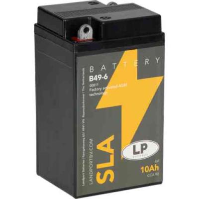 Landport SLA-B49-6 motorakkumul�tor, z�rt, 6V 10Ah, 90A