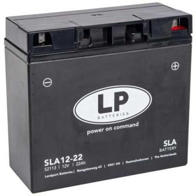 Landport SLA12-22 motorakkumul�tor, z�rt, SLA, 12V 22Ah 230A LANDPORT