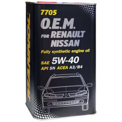 Mannol 7705-4ME O.E.M. for Renault, Nissan 5W-40 (5W40) motorolaj, 4lit. fmdobozos