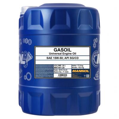 Mannol 7401-20 Gasoil 15W-50 motorolaj 20lit.