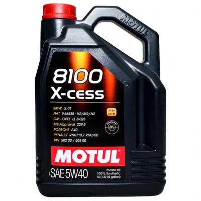 Motul 8100 X-cess 5W-40 (5W40) motorolaj, 5lit. 102870