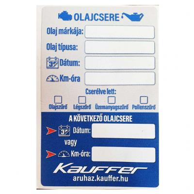 Kauffer olajcsere matrica, olajcsere cmke, ntapads N/A