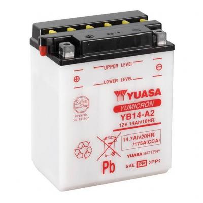 Yuasa Yumicron YB14-A2 motorkerkpr akkumultor 12V 14Ah 175A, B+ YUASA