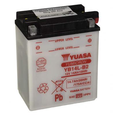 Yuasa Yumicron YB14L-B2 motorkerkpr akkumultor, 12V 14,7Ah 175A J+ Motoros termkek alkatrsz vsrls, rak