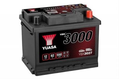 Yuasa Automotive SMF YBX3027 akkumultor, 12V 62Ah 550A J+ EU, magas YUASA