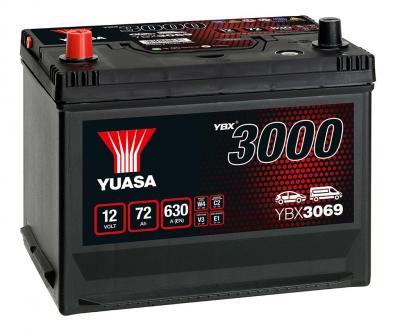 Yuasa SMF YBX3069 akkumultor, 12V 72Ah 630A B+, japn Aut akkumultor, 12V alkatrsz vsrls, rak