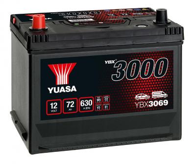 Yuasa SMF YBX3069 akkumultor, 12V 72Ah 630A B+, japn YUASA