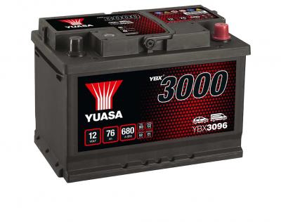 Yuasa SMF YBX3096 akkumulátor, 12V 76Ah 680A J+ EU, magas YUASA