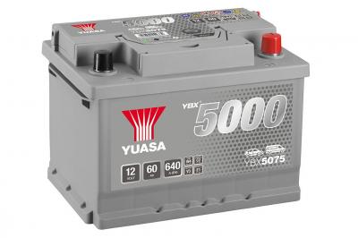 Yuasa Silver High Performance SMF YBX5075 akkumulátor, 12V 60Ah 640A J+ EU, alacsony YUASA