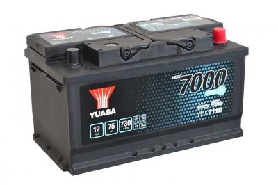 Yuasa EFB Start Stop Plus YBX7110 akkumulátor, 12V 75Ah 730A J+ EU, alacsony YUASA