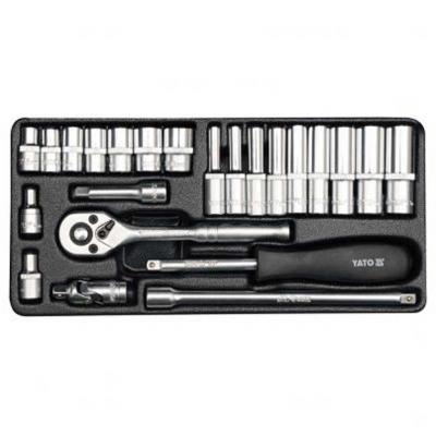 Yato dug�kulcs k�szlet, 1/4", 23 darabos, CrV YATO