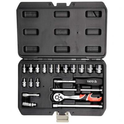 Yato dug�kulcs k�szlet, 1/4", 20 darabos, CrV YATO