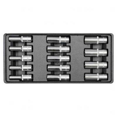 Szersz�moskocsi fi�k 1/2" 14 db hossz� dug�kulcs YATO