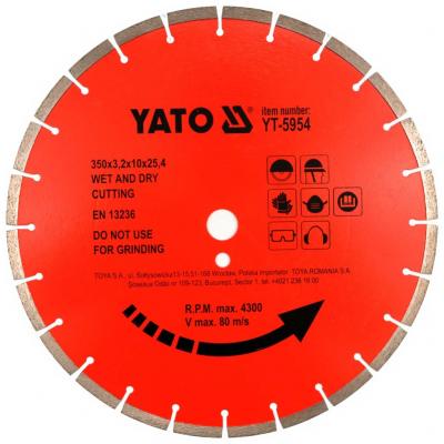 Yato Flexkorong, gy�m�nt v�g�korong,  betonhoz 350x25.4mm Szersz�m - Flexkorong alkatr�sz v�s�rl�s, �rak