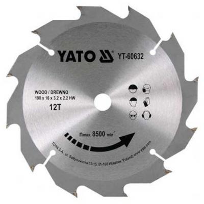 Yato k�rf�r�sz korong, 190x16mm, 12fog,�f�hoz Yato k�rf�r�sz korong alkatr�sz v�s�rl�s, �rak